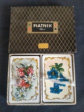 2 Jeux de Cartes A Jouer Ancien PIATNIK WIEN Vintage Livraison Offerte !!!