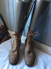 bottines MYRYS neuves  vintage 80 daim camel  t 37 .( V/Y/V)