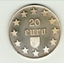 STRASBOURG 20 EURO SILVER/ARGENT 1877 /1977  poids 28 gr diam 40 mm   RARE RARE 