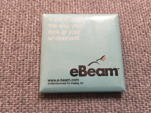 Vintage ebeam pinback button - pinback,