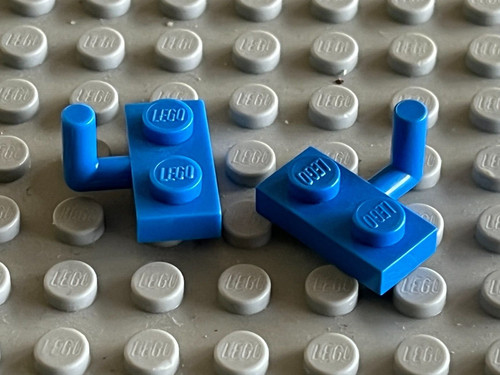 Lego espace blue plate 1x2 - blue,