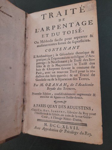 Traité arpentage et - traité, du