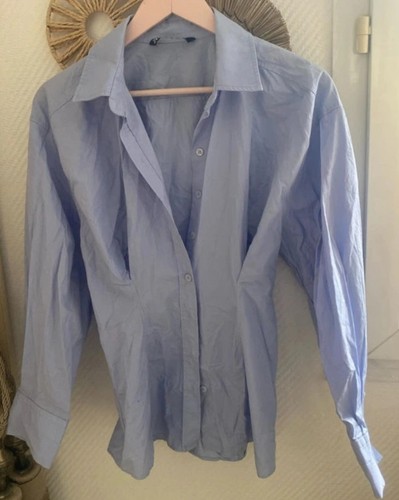 Zara chemise femme bleu uni - chemise, xs