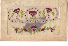 Carte Brodée - Pensées -