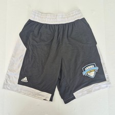 Short de basket-ball ADIDAS noir moyen pour hommes taille élastique sport con...