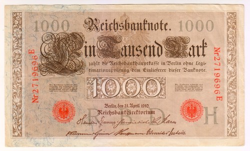 1910 allemagne 1000 mark - 1000,
