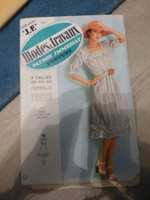 ancien patron modes travaux patron immediat robe fin coton faconné 795 JF retro