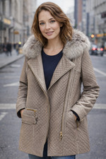 A vendre manteau gris cuir et