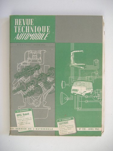 Revue technique rta - technique, opel