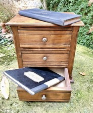 ANCIEN PETIT MEUBLE A TIROIRS LOUIS PHILIPPE MEUBLE DE METIER NOYER XIX LAYETTE