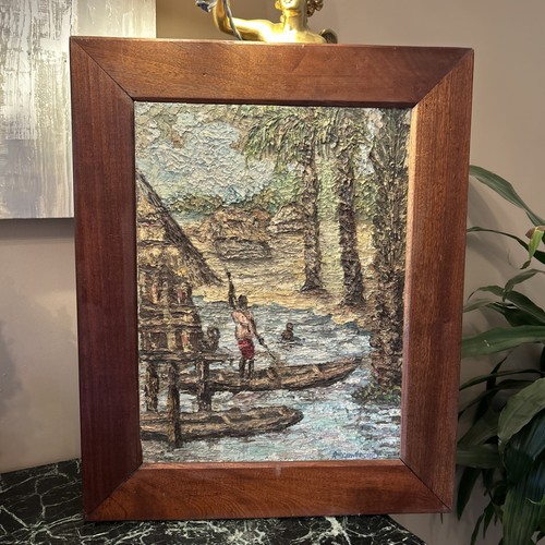 Tableau huile sur panneau - tableau,