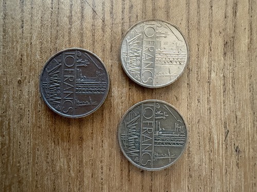Lot pièces 10 francs - de,