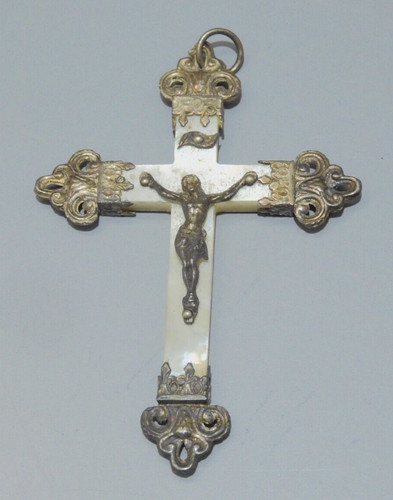 Belle croix pendentif nacre - croix,