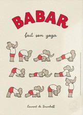 BABAR  Fait Son Yoga Rouge AFFICHE POSTER Officielle 30x40cm 