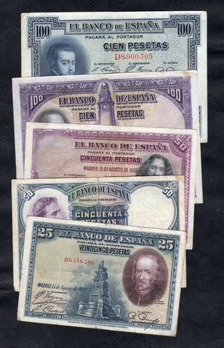 Espagne billets différents - espagne,