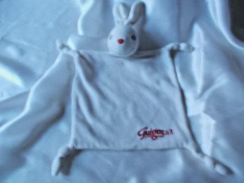 Doudou lapin blanc guigoz - lapin, blanc,