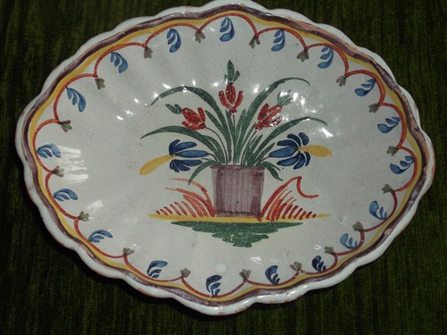 Ancien petit plat faience - plat,
