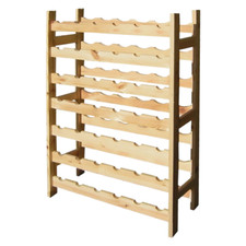 Cave À Vin Portant 42 Bouteilles En Bois De Pin 63X25X98 Cm