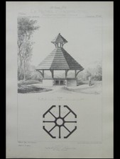 CHENIL A GLAIGNES, OISE  - 1885 - GRANDE GRAVURE - SIBIEN