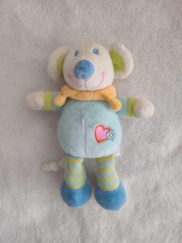 Ancien doudou souris - ancien, vert