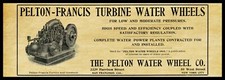 1911 Pelton Francis Water