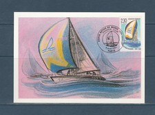 carte  1er jour  bateau voilier course autour du monde   75  Paris  1990