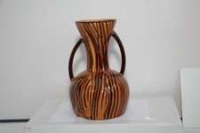   vase faïence  céramique de Sarreguemines  majolica  n° 6045 DOMINO