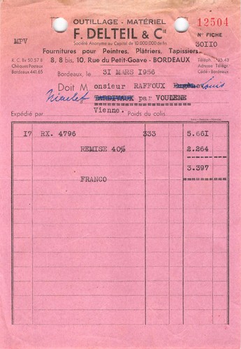 1956 fournitures pour peintres - 1956,