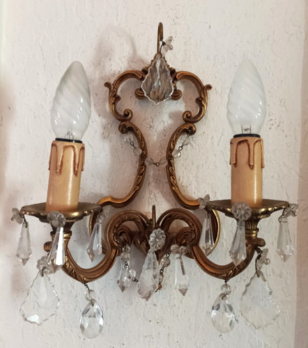 Ancienne applique bronze et - applique,