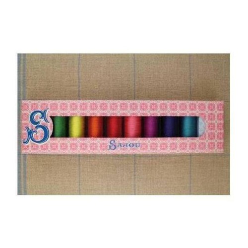Huit bobines fil soie - huit,