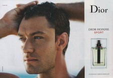 Publicité papier Parfum. Perfume ad. Dior Homme 2008 double page Jude Law