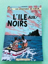 CARTE POSTALE 15X10 TINTIN HOMMAGE A HERGE PARODIQUE PASTICHE L'ILE AUX NOIRS