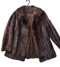 Manteau D'hiver À Fourrure De Vison brune Femme Taille L