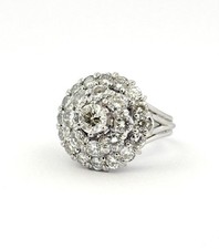 Bague ancienne en platine et
