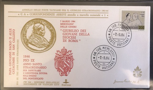 Fdc vatican pope - fdc,, vatican,