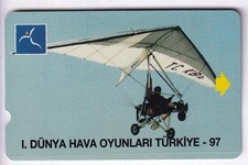 TEST CARTE CARD .. TURQUIE 30U ALCATEL TTK ULM DELTAPLANE 97 +N° MAGNETIQUE