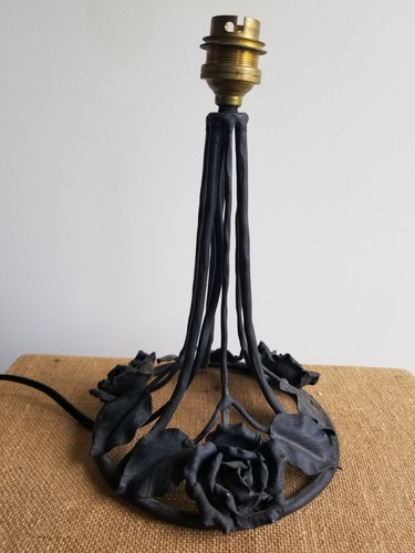 Pied lampe fer forgé art - ,