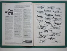 9/1978 PUB PIPER AIRCRAFT PIPER CHEROKEE SENECA NAVAJO PAWNEE AZTEC ORIGINAL AD