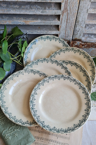 Anciennes assiettes plates - anciennes,