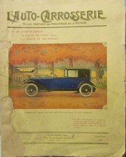 1922 L'AUTO CARROSSERIE SALON PARIS BRUXELLES TRES DOCUMENTE CARROSSIER