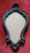 ANCIEN MIROIR, BRONZE OU LAITON, DE LA COULEUR JAUNE APPARAIT A CERTAINS ENDROIT