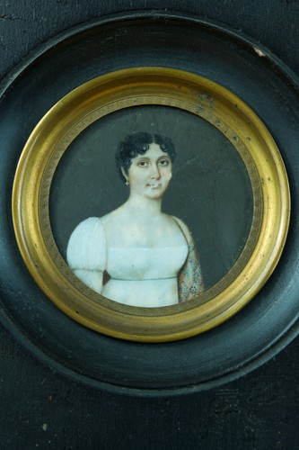 Ancienne miniature portrait - portrait, de