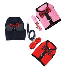  Ensemble de 3 harnais de promenade pour petits animaux - Gilet en maille douce