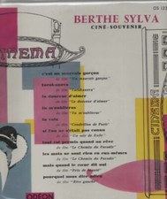 RARE DISQUE 33T 25 CMS Berthe SYLVA CINE SOUVENIR