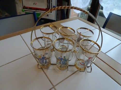 Lot verres panier scoubidou - verres,