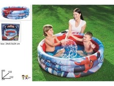 Piscine Gonflable 3 Anneaux SPIDER-MAN 122Cm Enfants Été Piscine Mer
