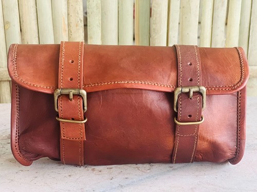Sac outil cuir marron - sac,