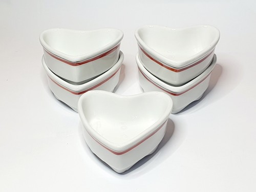 Lot coeur porcelaine - 5, d'