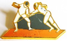 Pin's FLEURET ESCRIME EPEE ESCRIMEURS SPORT JO signé A.C.I Vintage RARE #3/2