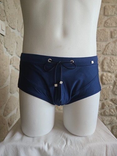 Slip bain piqué bleu - de,